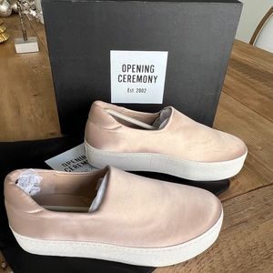 OPENING CEREMONY Cici Satin Platform Sneakers